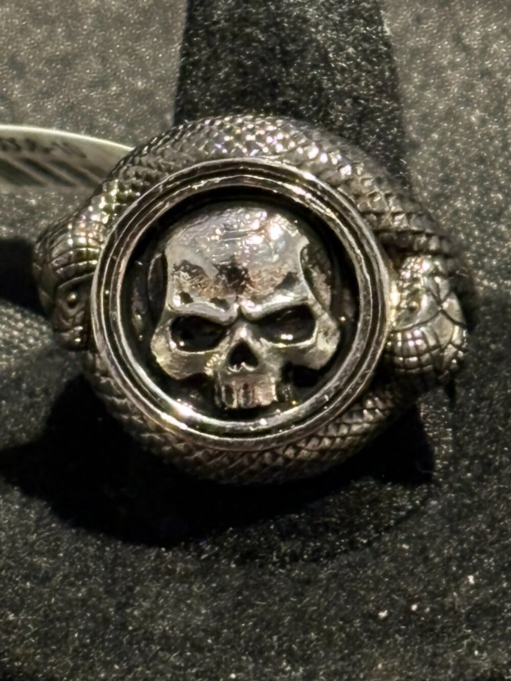 925 Skull and Snake Ring Size 10